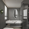 Oppio AURA – ORGANISCH 45×100 ( Randloos ) Toilet / Badkamerspiegel met verlichting Oppio AURA – ORGANISCH 45×100 ( Randloos ) Toilet / Badkamerspiegel met verlichting