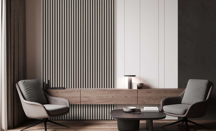 Decoratieve wandpanelen van hout