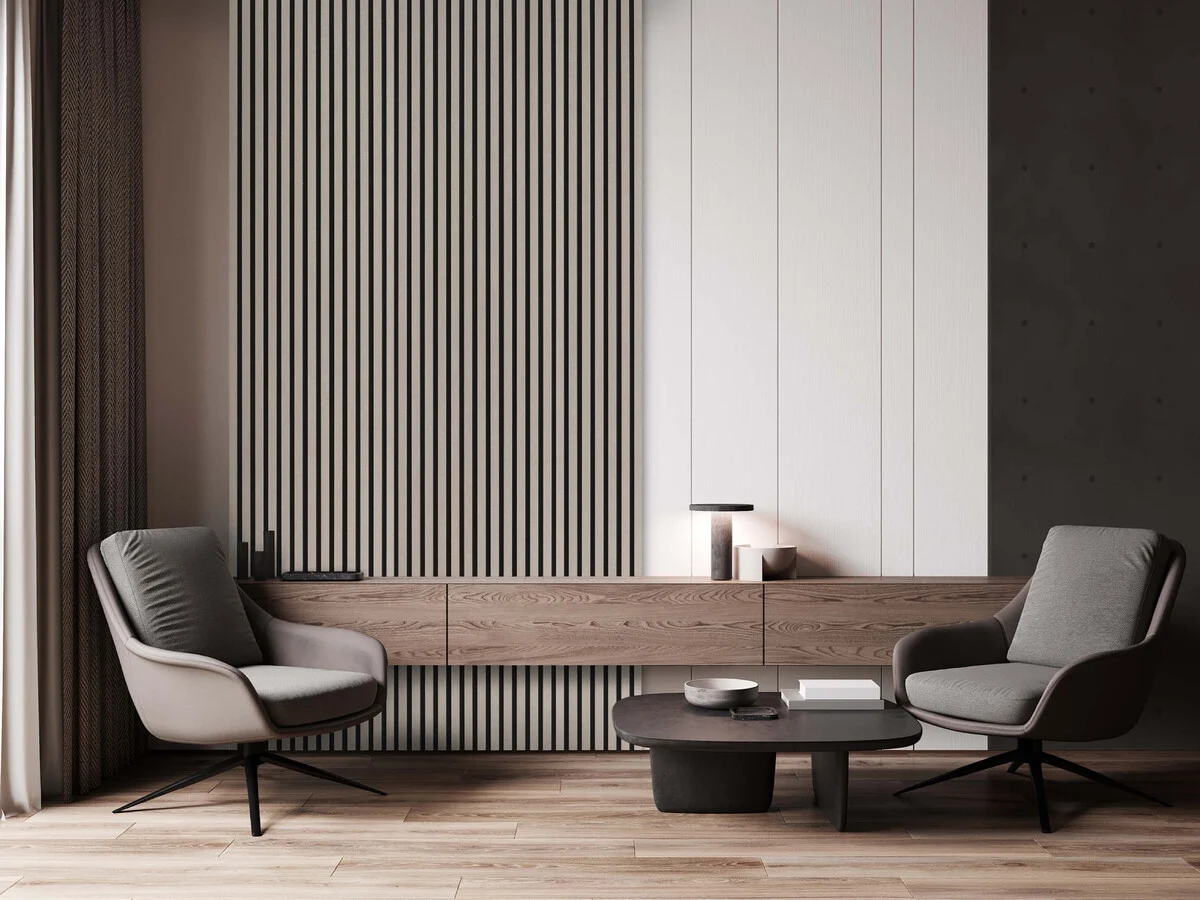 Decoratieve wandpanelen van hout