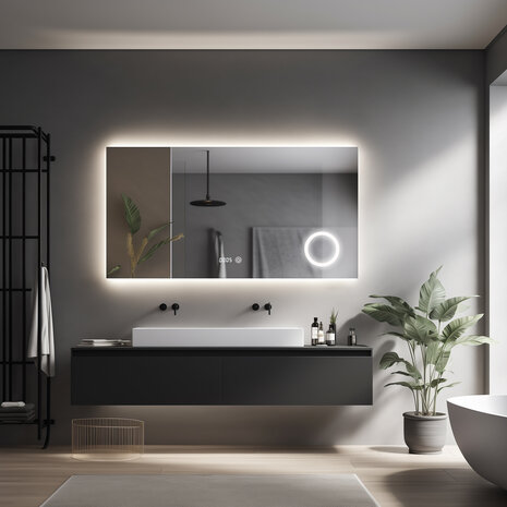 Oppio PRIMAR Vierkant 80×60 (RANDLOOS) Badkamerspiegel met verlichting Oppio PRIMAR Vierkant 80×60 (RANDLOOS) Badkamerspiegel met verlichting