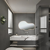 Oppio NEBULA – 120 CM ( Randloos ) Toilet / Badkamerspiegel met verlichting Oppio NEBULA – 120 CM ( Randloos ) Toilet / Badkamerspiegel met verlichting