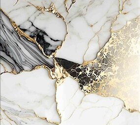 Oppio €79 PER PANEEL - 120x280x0,3 cm - PVC Wandpaneel Fantasy Gold -  Hoogglans