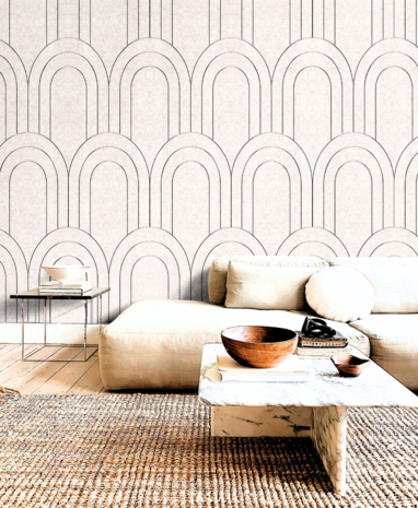 Oppio OPPIO Viltpaneel Beige - BAROK - 280x60 cm - Brandvertragend & Geluiddempend