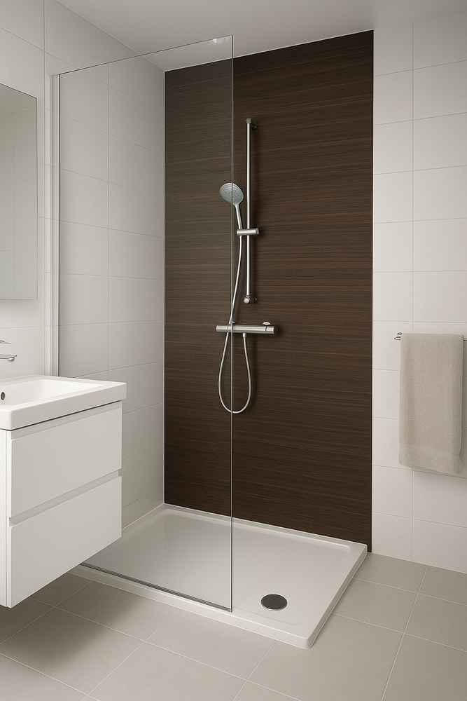 Oppio 120x280x0.8 cm - Houten Wandpaneel ESPRESSO ESSENCE