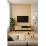 Oppio 120x280x0.5 cm - Houten Wandpaneel SANDSTONE OAK