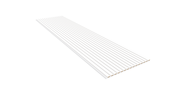 Oppio €37 PER PANEEL - 260x60 cm Wit Akoestische wand panelen lattenwand met Witte Vilt