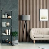 Oppio Lattenwand Silentless Vergrijsd Walnoot 260 x 52,6 cm - akoestische wand panelen met Vilt