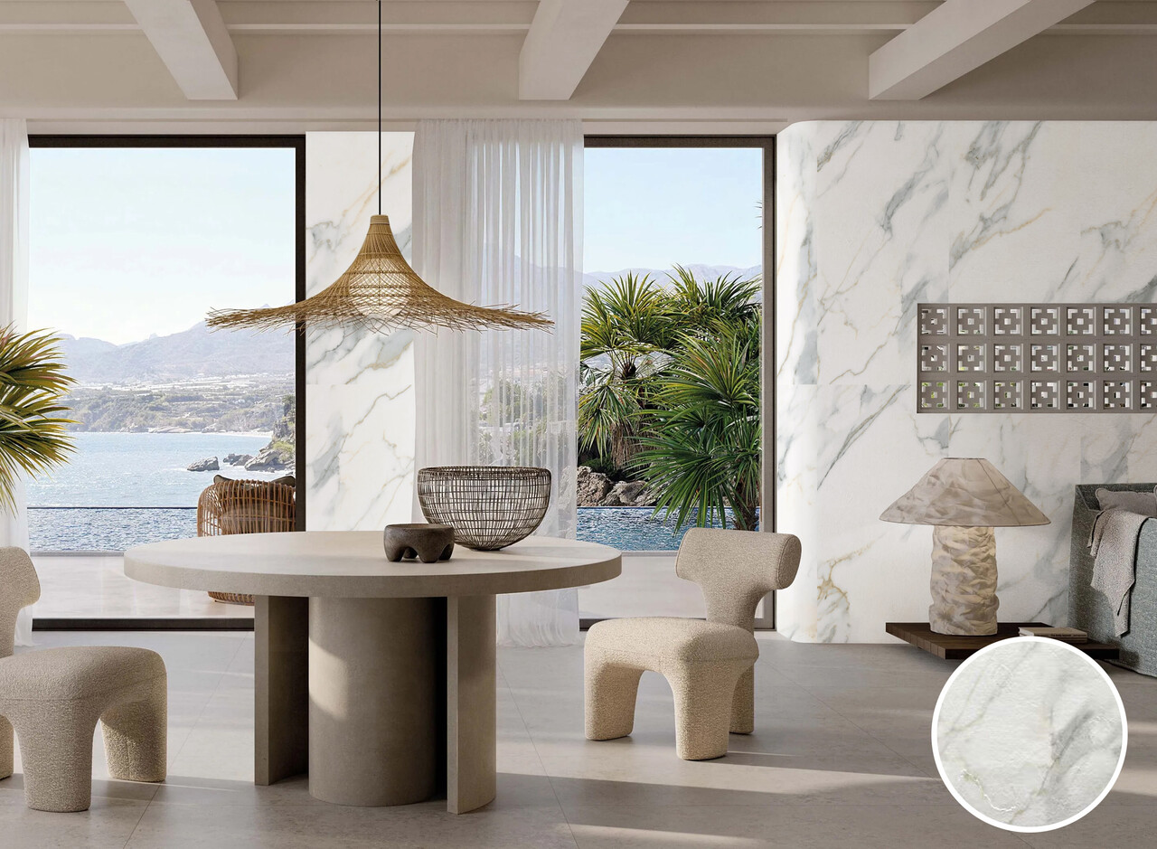 MUOZO AURUM WHITE 60x120 Flexibele Wandpanelen