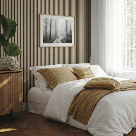 Oppio Lattenwand Silentless EIKEN 260 x 52,6 cm - akoestische wand panelen met Vilt