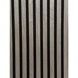 Oppio Lattenwand Silentless Vergrijsd Walnoot 260 x 52,6 cm - akoestische wand panelen met Vilt