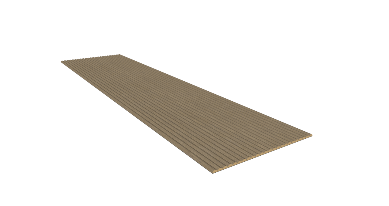 Oppio RONDE LATTEN - WALNOOT Eiken akoestische wand panelen lattenwand met Vilt