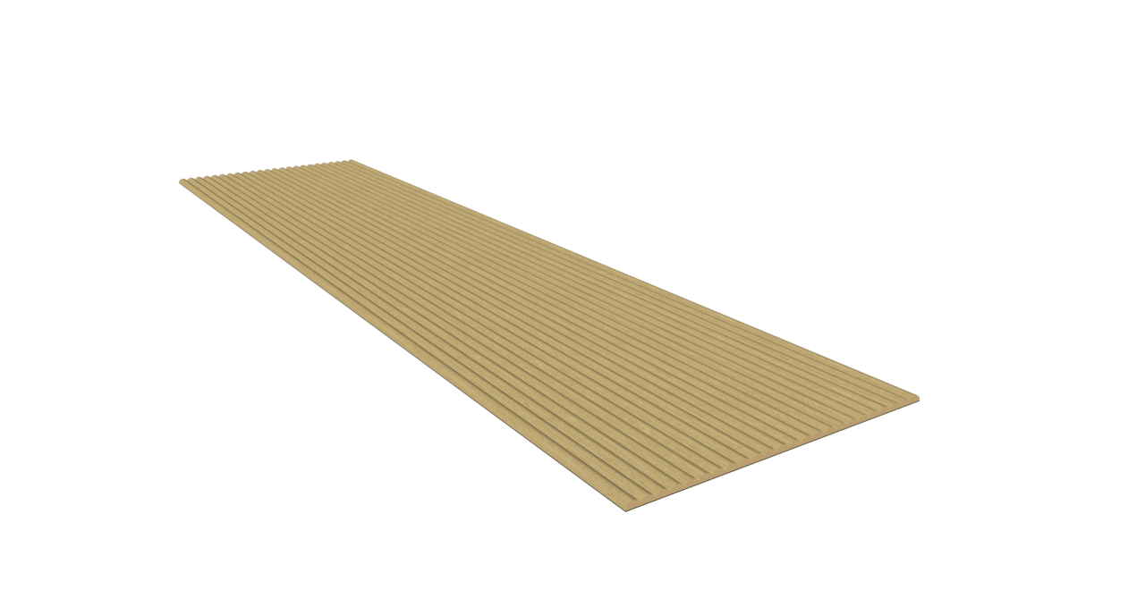 Oppio RONDE LATTEN - LICHT Eiken akoestische wand panelen lattenwand met Vilt