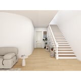 Oppio RONDE LATTEN - WIT Eiken akoestische wand panelen lattenwand met Vilt