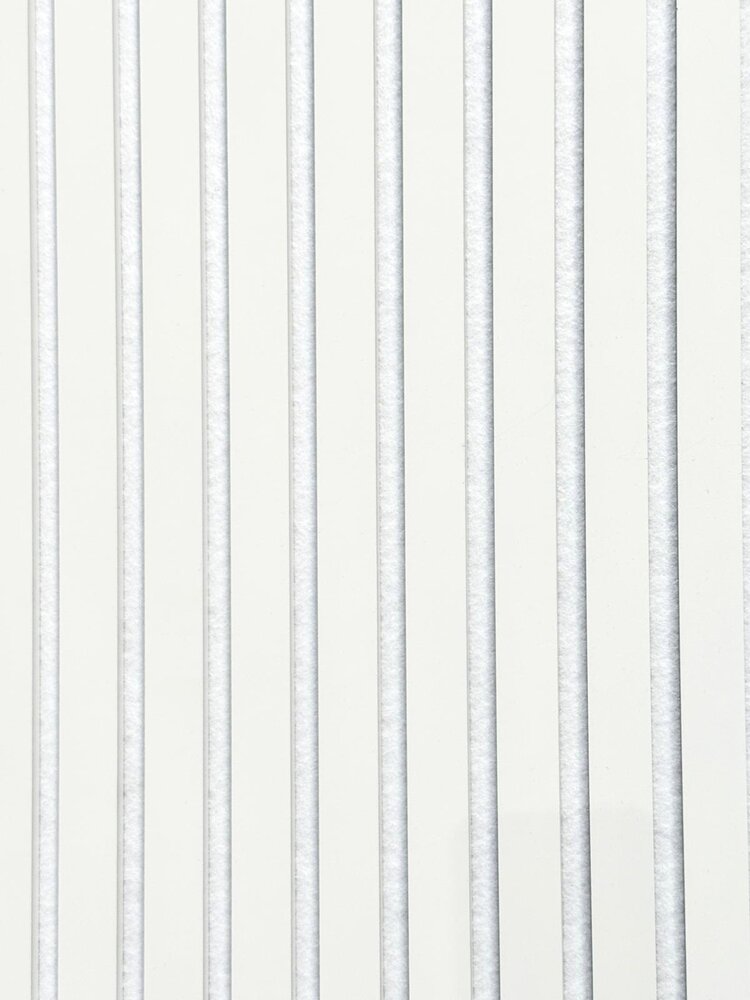 Oppio €37 PER PANEEL - 260x60 cm Wit Akoestische wand panelen lattenwand met Witte Vilt