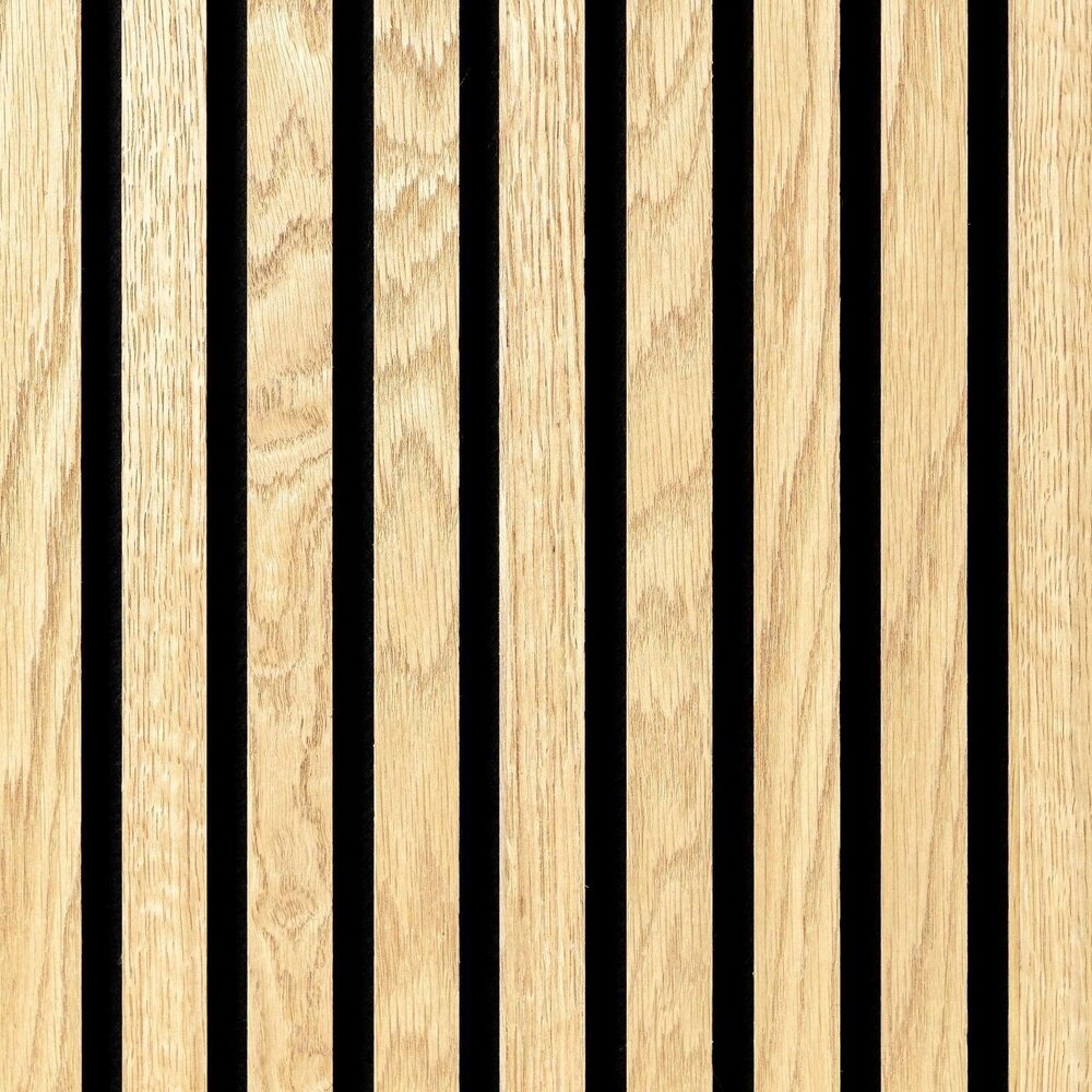 Oppio €37 PER PANEEL - 260x60 cm LICHT Eiken akoestische wand panelen lattenwand met Vilt