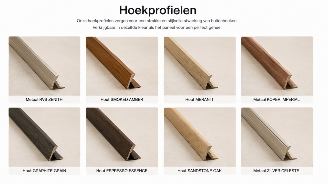 Oppio Buitenhoekprofiel  tbv. Bamboo Wandpanelen  - MERANTI