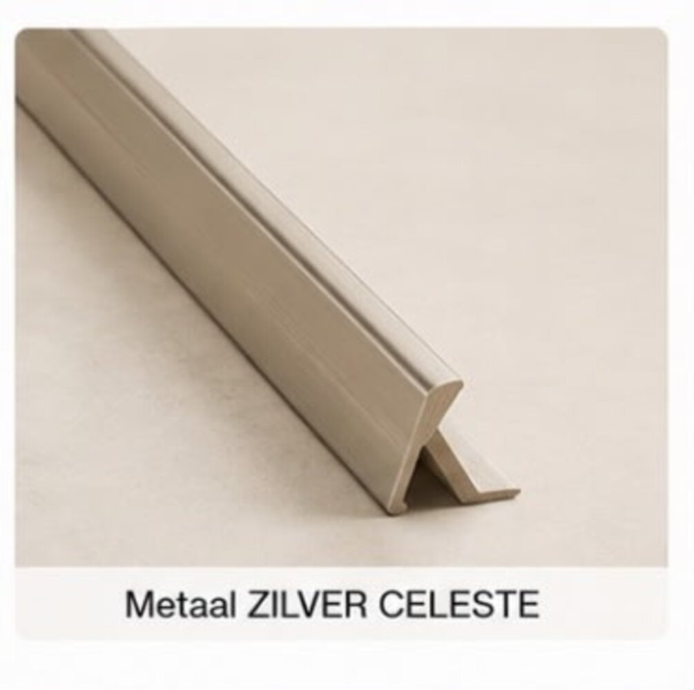 Oppio Buitenhoekprofiel  tbv. Bamboo Wandpanelen  - ZILVER CELESTE