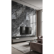 Oppio €57 PER PANEEL - 120x280x0,3 cm - PVC Wandpaneel Grijs Steen Marmerlook Hoogglans