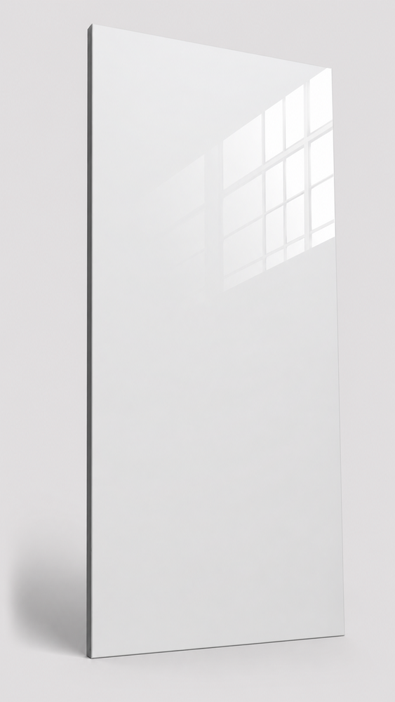 Oppio €84 PER PANEEL - 120x280x0,3 cm - PVC Wandpaneel  WIT Hoogglans