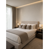 Oppio 120x280x0.8 cm - Linnen Wandpaneel BEIGE - MES  & GROEF