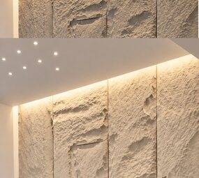 Oppio 3D XXL BEIGE MARFIL Rotswand Wandpaneel 60x290 Oppio 3D XXL BEIGE MARFIL Rotswand Wandpaneel 60x290
