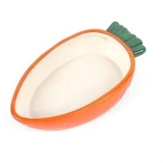 Happy Pet Carrot feed bowl - 13.5 x 6.5 x 3 cm