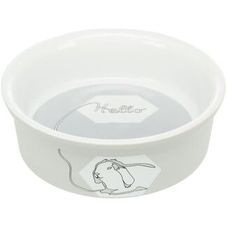 Trixie Ceramic Feeding Bowl with Rabbit Design "Hello" 240 ml/ø 11 cm
