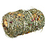 Hay bale with blossom mix - Snack for rabbits and guinea pigs - ø 10 × 18 cm - 200 grams