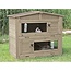 Two-Story Brown Rabbit Hutch