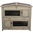Two-Story Brown Rabbit Hutch