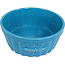 Bean rabbit feeding bowl stone ribbed blue, 12 cm
