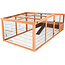 Natura Rabbit Hutch with Cover XL 233 × 79 × 116 cm, Brown