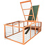 Natura Rabbit Hutch with Cover XL 233 × 79 × 116 cm, Brown