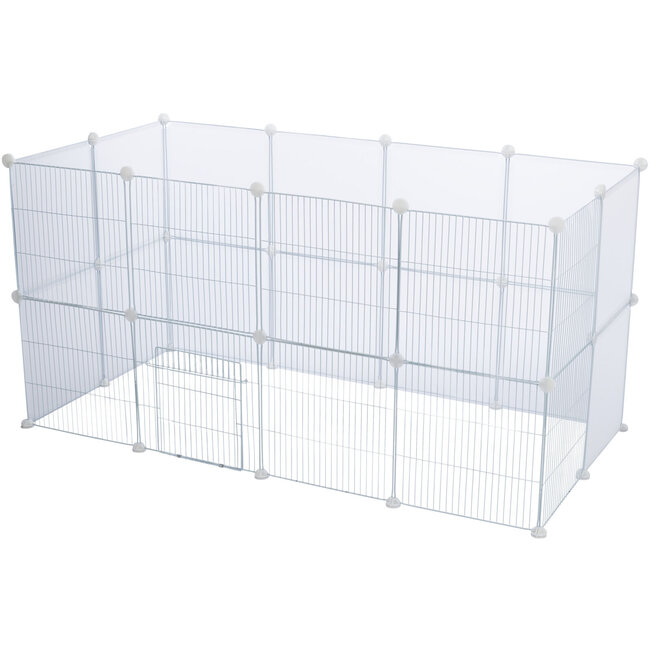 Trixie 4 Uitbreidingselementen voor #62460 - Panelen voor knaagdierverblijven - 35 × 35 cm, wit