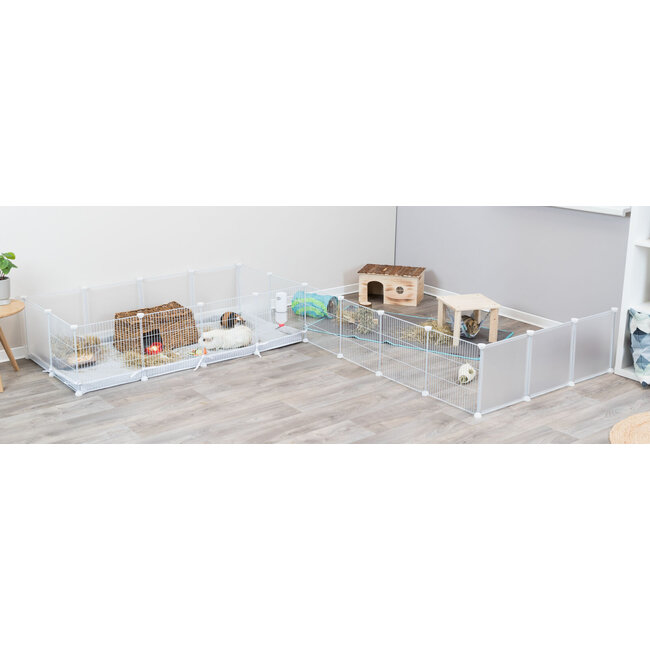 Trixie 4 Uitbreidingselementen voor #62460 - Panelen voor knaagdierverblijven - 35 × 35 cm, wit