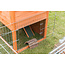 Run with roof - Metal playpen for rabbits and guinea pigs - Outdoor - 114 × 58 x 116 cm - Grey