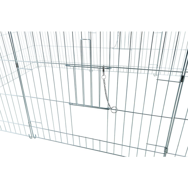 Metal enclosure with roof 144 × 58 × 116 cm