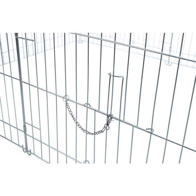 Metal enclosure with roof 144 × 58 × 116 cm