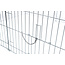 Run with roof - Metal playpen for rabbits and guinea pigs - Outdoor - 114 × 58 x 116 cm - Grey