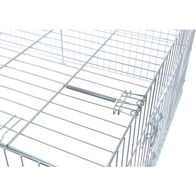 Metal enclosure with roof 144 × 58 × 116 cm