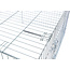 Run with roof - Metal playpen for rabbits and guinea pigs - Outdoor - 114 × 58 x 116 cm - Grey