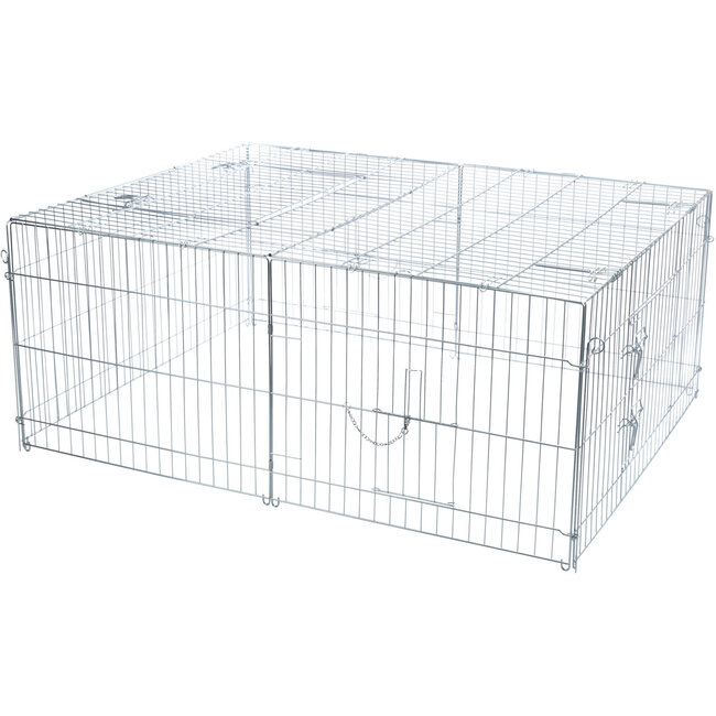 Metal enclosure with roof 144 × 58 × 116 cm