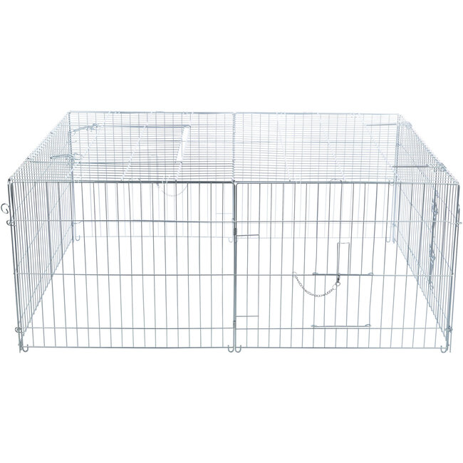 Metal enclosure with roof 144 × 58 × 116 cm