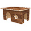 Log Cabin Jerrik - Rabbit Hutch - 50 × 25 × 33 cm - Bark Wood