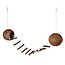 Two coconut houses with a suspension bridge between them - climbing toy for rodents - Ø 13 × 100 cm - Coconut