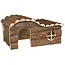 Hanna House - Hutch for Rabbits and Guinea Pigs - 43 × 22 × 28 cm - Bark Wood