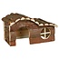 Hanna House - Hutch for Rabbits and Guinea Pigs - 43 × 22 × 28 cm - Bark Wood