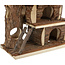 Tammo Playhouse for dwarf hamsters, mice and gerbils - Three-storey house - 25 × 30 × 12 cm - Bark wood