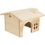 Wooden house with gable roof for dwarf hamsters, mice and gerbils - 15 × 11 × 15 cm - Wood