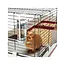 Spacious hutch for rabbits and guinea pigs - Plastic bottom tray - 162 x 60 x 50 cm - Red